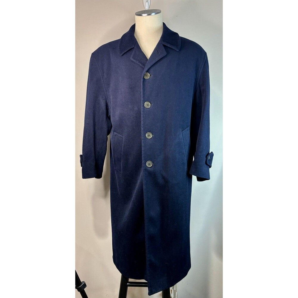 Boyds Philadelphia Trussini Wool Cashmere Men's Long Over Coat Jacket Italy 46